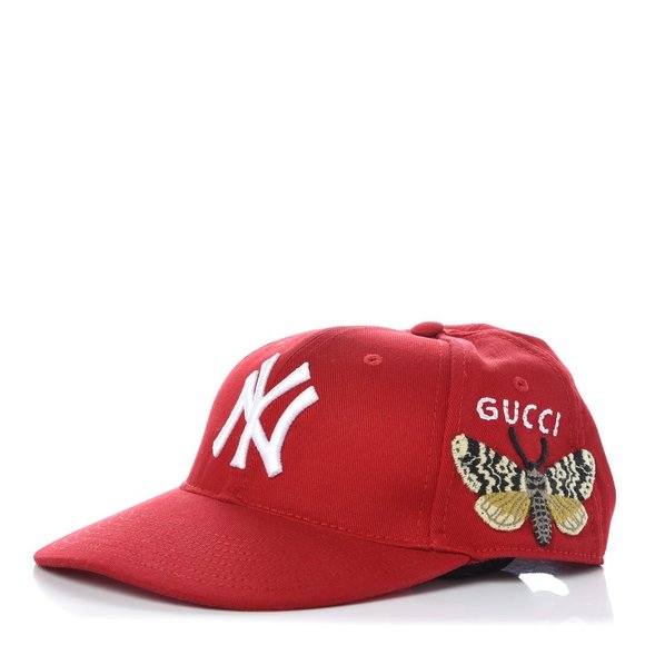 Gucci Baseball Cap w/ Ny Yankees™ Patch Bright Red main image 8
